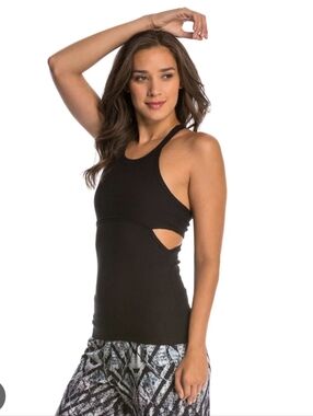 Free People Movement Amanda Yoga Tank Top In Black Size Medium
